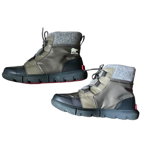 Sorel Womens Explorer II Carnival Felt Boot Snow Winter Waterproof Sage Stone 11 - Picture 3 of 11